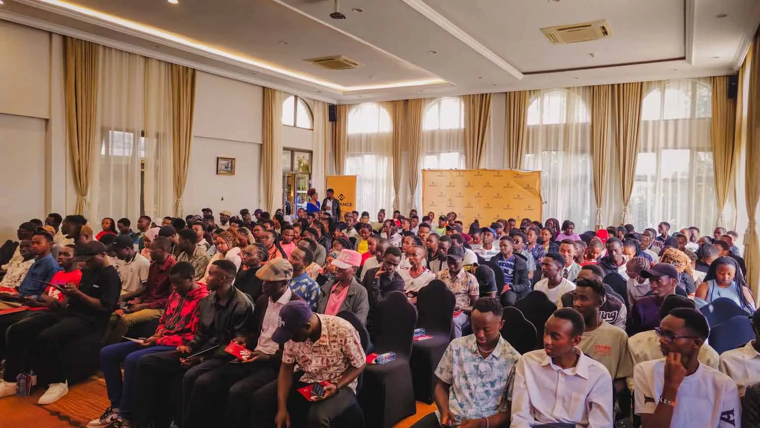 A packed hall at the Binance EA Experience in Meru
