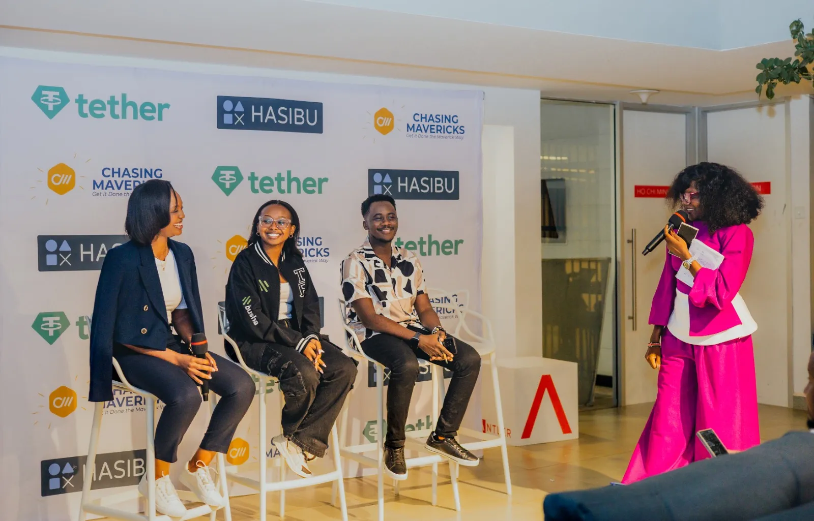 Panel on stage at the Blockchain for Business Forum