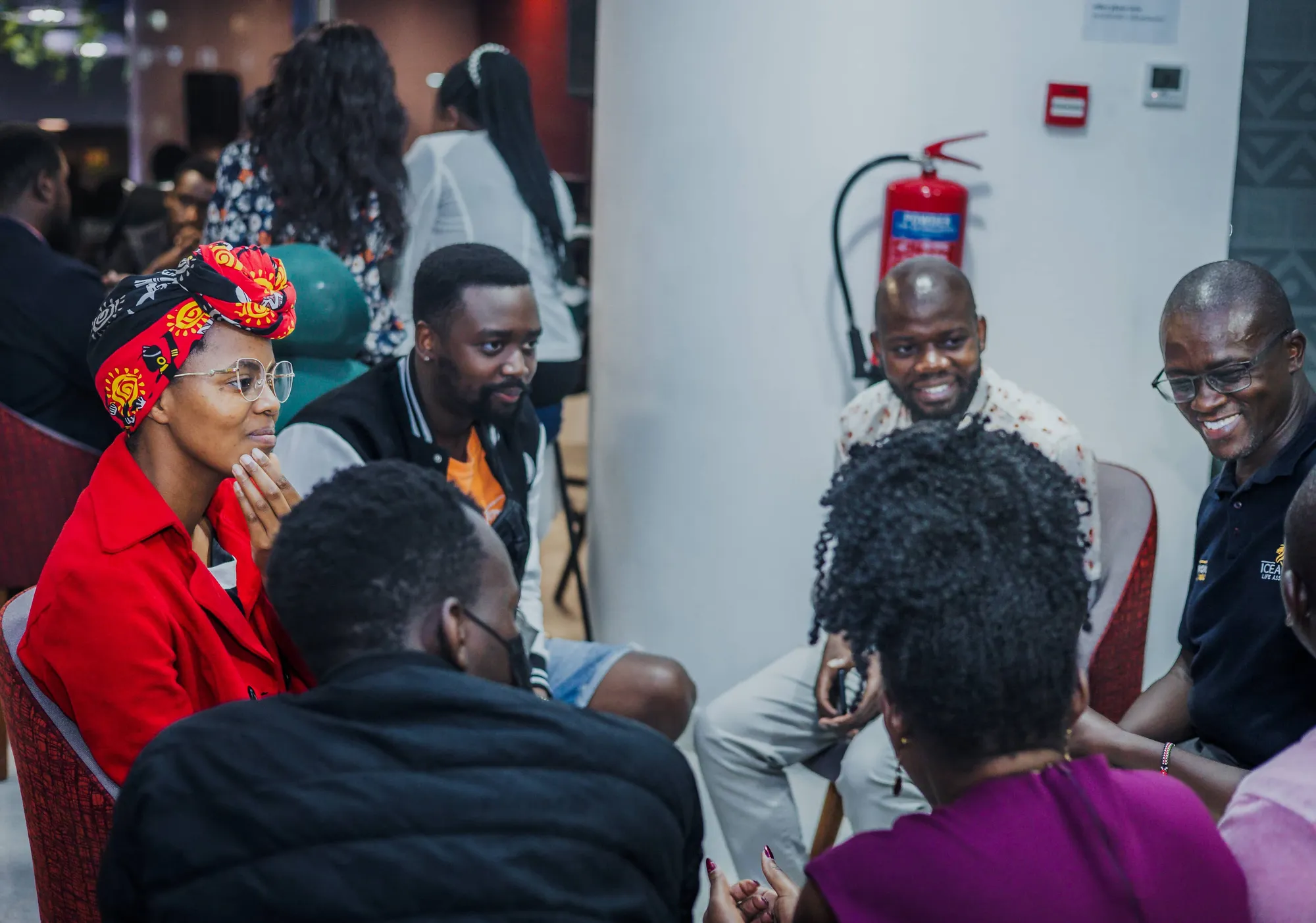 Founders in conversation at an Amplify Africa Founders Meetup